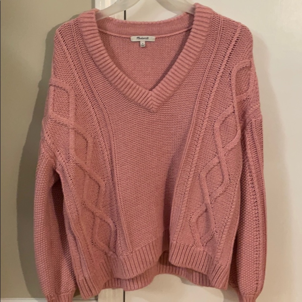 Madewell Pink Knit Sweater